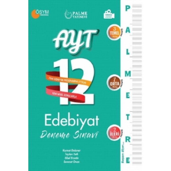 Palme Yayınevi AYT Edebiyat Palmetre 12 Deneme Sınavı ürün görseli 1