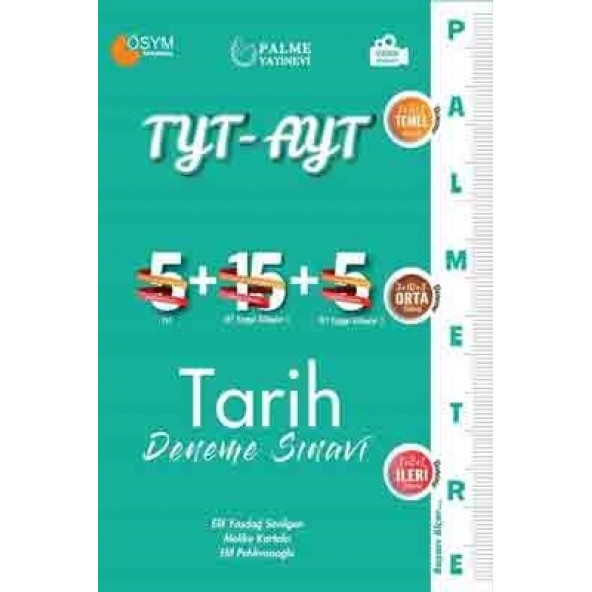 Palme Yayınevi TYT - AYT Palmetre Tarih Deneme Sınavı ürün görseli 1