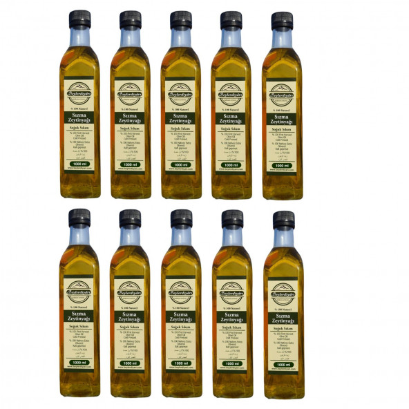 BEYLER DİYARI Natural Sızma Zeytinyağı 10 x 1000 ml ürün görseli 1