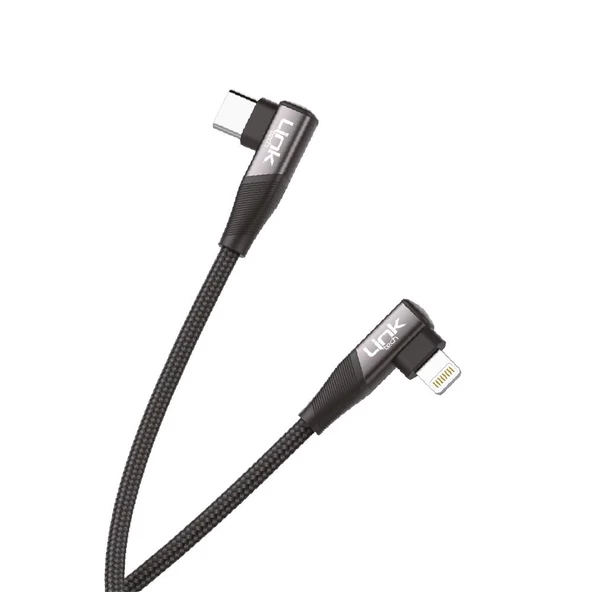 Linktech K596 27W Type-C - Lightning 90 Derece Data/Şarj Kablosu 1.5mt - Resim 5