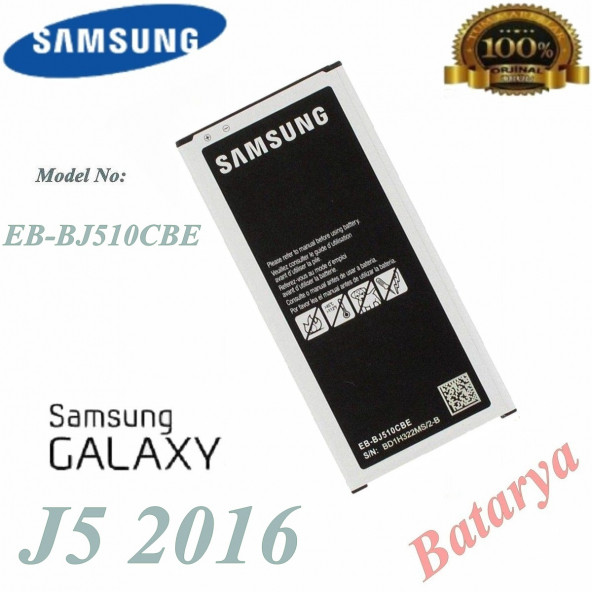 Samsung Galaxy J5 2016 Batarya Eb-Bj510Cbe Uyumlu Yedek Batarya ürün görseli 1