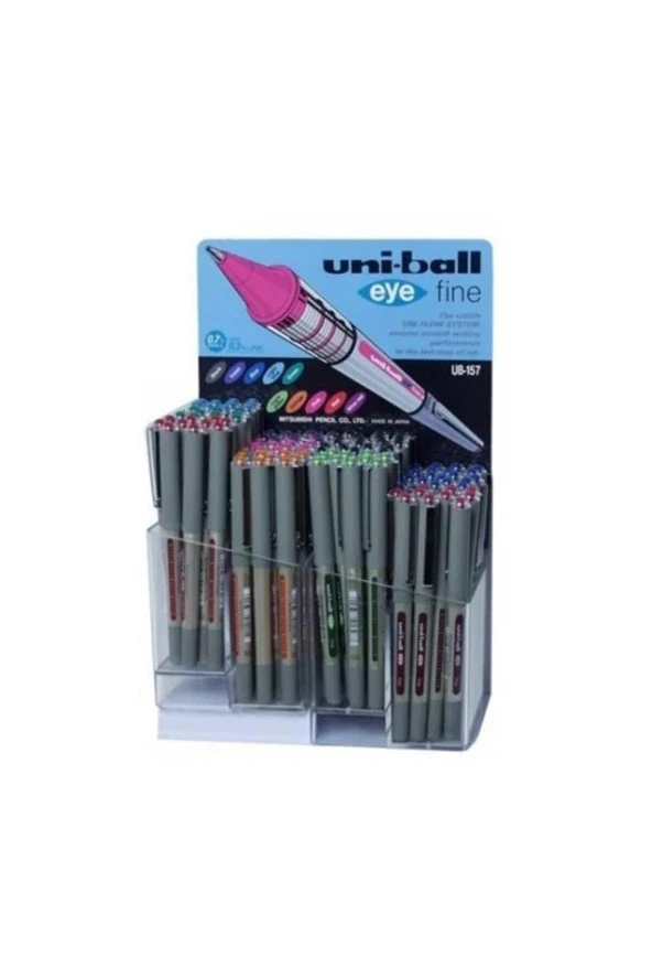 Uni-Ball Roller Kalem Eye Fine Bilye Uç 0.7 MM Karışık Renk (120 Li Paket) ürün görseli 1