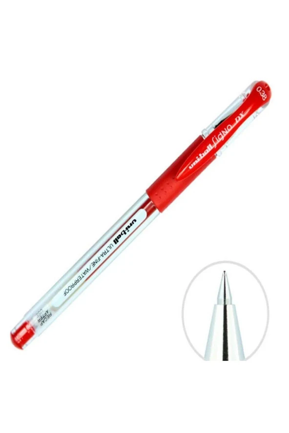 Uni-Ball Roller Kalem Signo Needle İğne Uç 0.38 MM Kırmızı (10 Lu Paket) ürün görseli 1