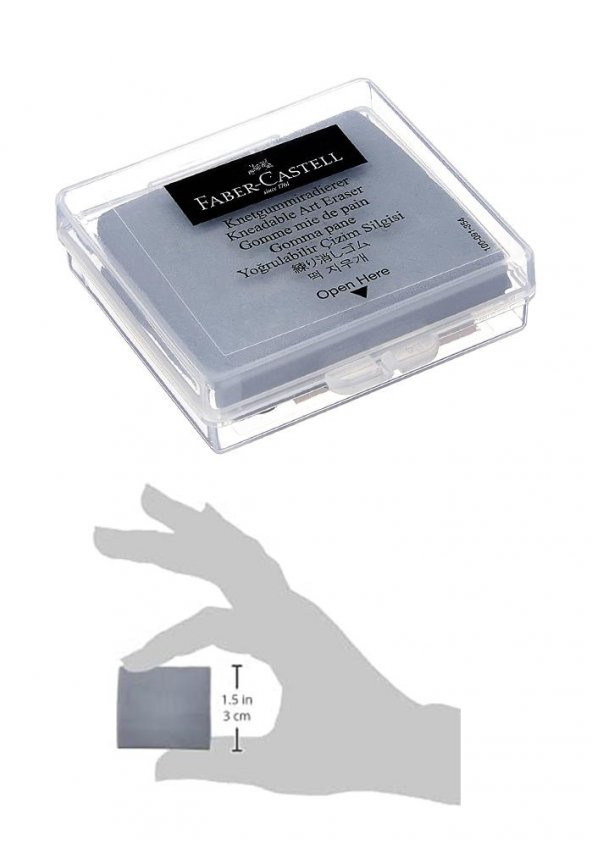 Hamur Silgi Gri Kutulu 1 Paket Faber Hamur Silgi Çizim Silgisi Yoğrulabilir Silgi Plastik Kutulu ürün görseli 1