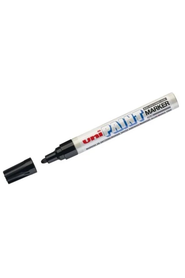 Uni Paint Marker Yağ Bazlı Kalıcı Markör 2.2-2.8 MM Siyah Paint Markör (12 Li Paket) ürün görseli 1