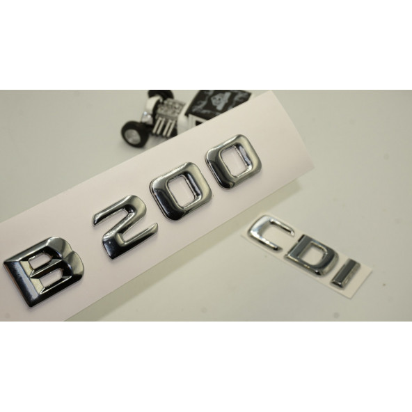 Benz B 200 CDi Bagaj Krom Metal 3M 3D Yazı Logo ürün görseli 1