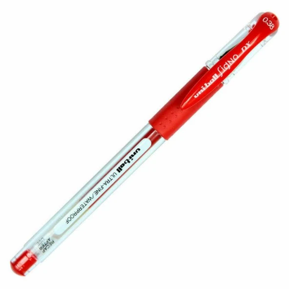 Uni-Ball Roller Kalem Signo DX Jel Bilye Uç 0.38 MM Kırmızı (12 Li Paket) ürün görseli 1