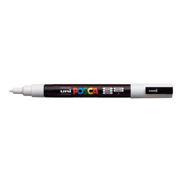 Uni-Ball Markör Boyama Posca Su Bazlı Poster 0.9-1.3 MM Beyaz (6 Lı Paket) ürün görseli 1