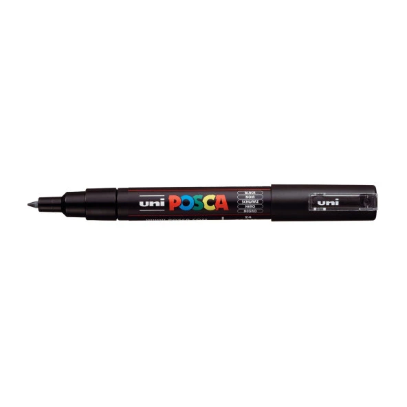 Uni-Ball Markör Boyama Posca Su Bazlı Poster 0.7 MM Siyah (6 Lı Paket) ürün görseli 1