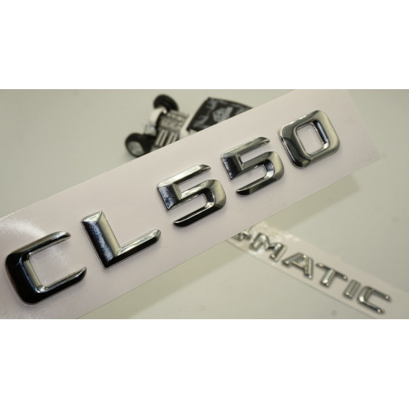 Benz CL 550 4Matic Bagaj Krom Metal 3M 3D Yazı Logo ürün görseli 1