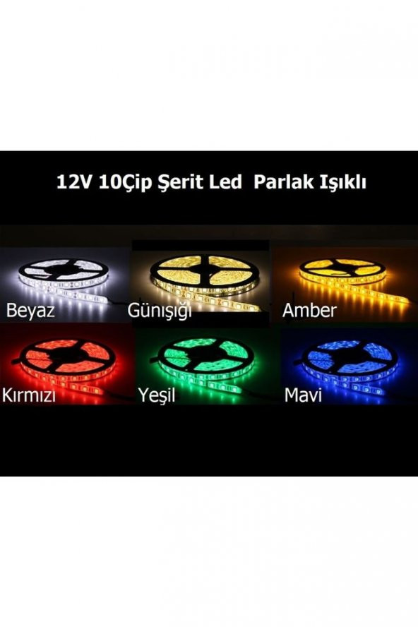 Şerit Led 10 Çipli Beyaz (6500k) Iç Mekan 1 Metre ürün görseli 1