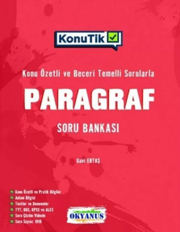 Okyanus Yayınları Tüm Adaylar İçin Paragraf KonuTik Konu Özetli Soru Bankası ürün görseli 1