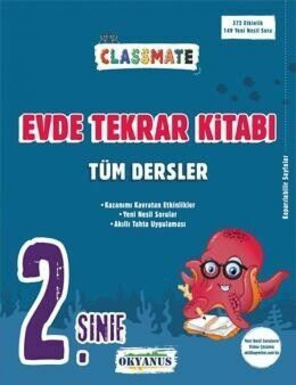 Okyanus Yayınları 2. Sınıf Tüm Dersler Classmate Evde Tekrar Kitabı ürün görseli 1