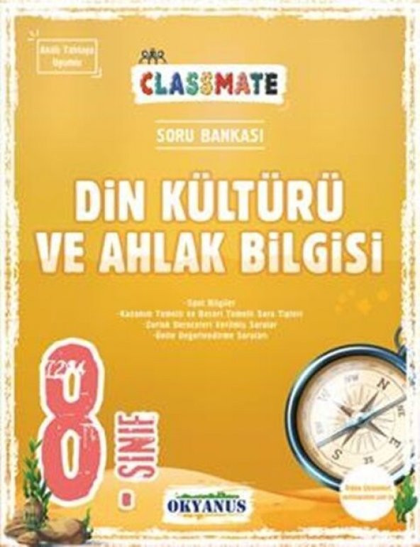 Okyanus Yayınları 8. Sınıf Classmate Din Kültürü ve Ahlak Bilgisi Soru Bankası ürün görseli 1