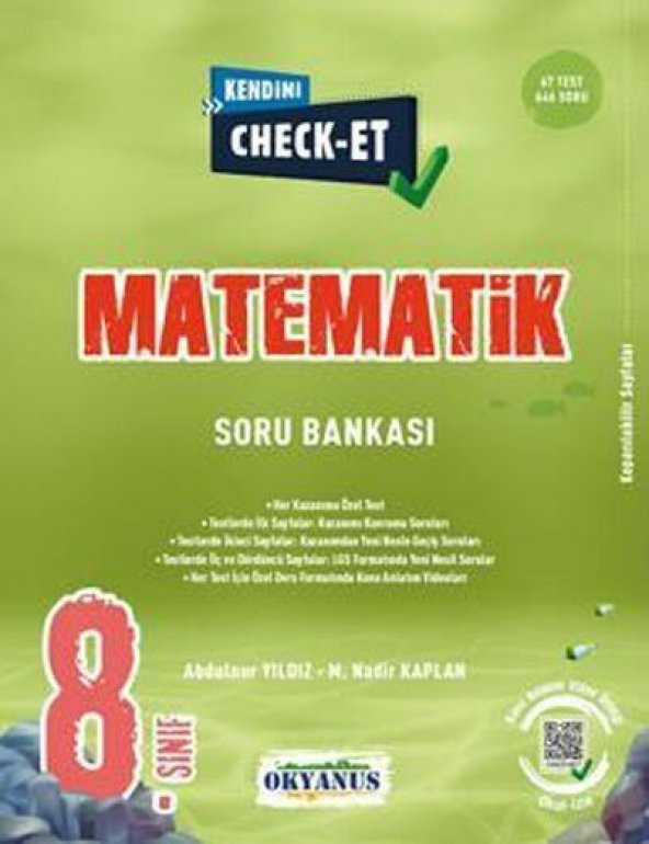 Okyanus 8. Sınıf Matematik Kendini Check Et Soru Bankası ürün görseli 1