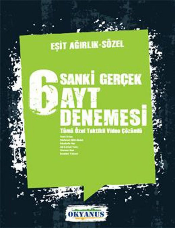 Okyanus Yayınları AYT Eşit Ağırlık Sözel 6 Sanki Gerçek Denemesi ürün görseli 1