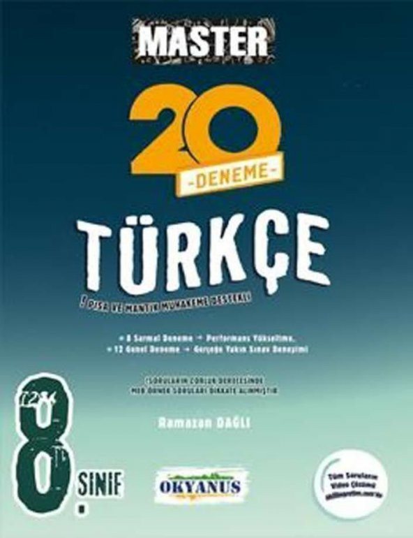 Okyanus Yayınları 8. Sınıf Master Türkçe 20 Deneme ürün görseli 1