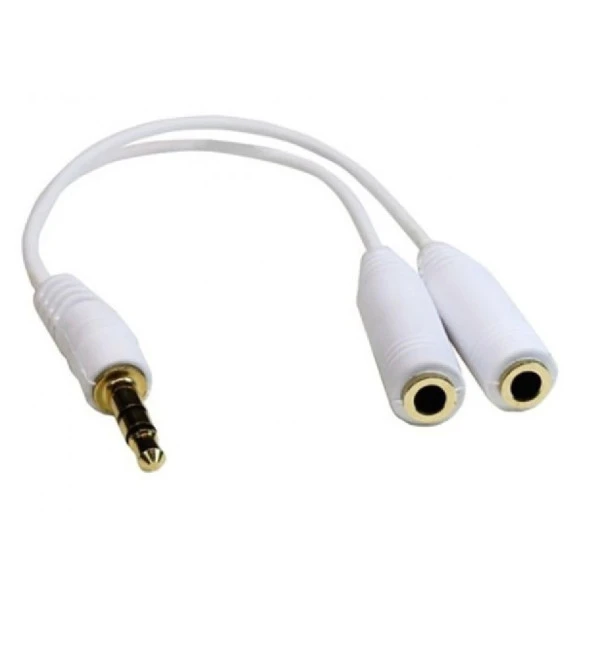 Stereo Kulaklık Çoklayıcı 3.5mm Sterio Çevirici Dönüştürücü Splitter Y Kablo Müziğini Paylaş ürün görseli 1