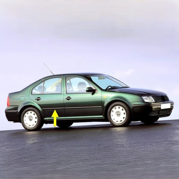 VW Bora 1999-2005 Sağ Arka Kapı Çıtası Siyah Plastik 1J4853754J ürün görseli 1