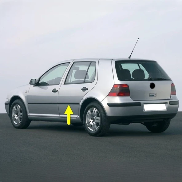 VW Golf 4 1998-2004 Sol Arka Kapı Çıtası Siyah Plastik 1J4853753D ürün görseli 1
