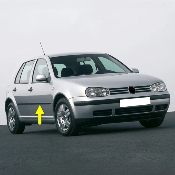 VW Golf 4 1998-2004 Sağ Ön Kapı Çıtası Siyah Plastik 1J4853516J ürün görseli 1