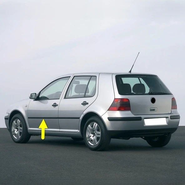 VW Golf 4 1998-2004 Sol Ön Kapı Çıtası Siyah Plastik 1J4853515J ürün görseli 1