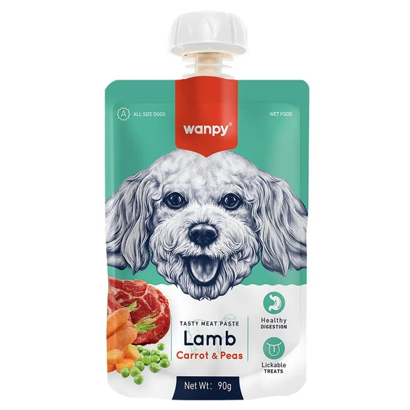 Wanpy Taze Kuzulu&Havuçlu Köpek Et Ezmesi 90 gr ürün görseli 1