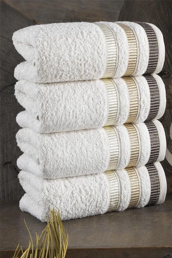 50x90 Soft Havlu Seti 4lü NATURAL - Resim 2