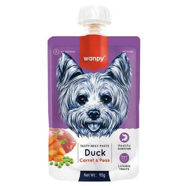 Wanpy Taze Ördekli&Havuçlu Köpek Et Ezmesi 90 gr ürün görseli 1
