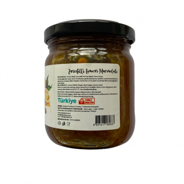 220 gr Zencefilli Limon Marmelatı - Resim 2
