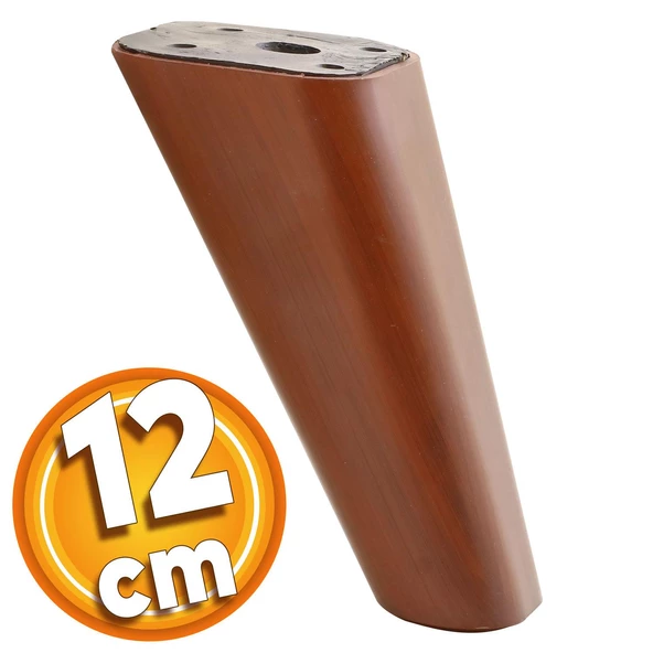 Linden Lüks Mobilya Kanepe Sehpa Tv Ünitesi Koltuk Ayağı 12 Cm Kahverengi Oval Baza Ayakları ürün görseli 1