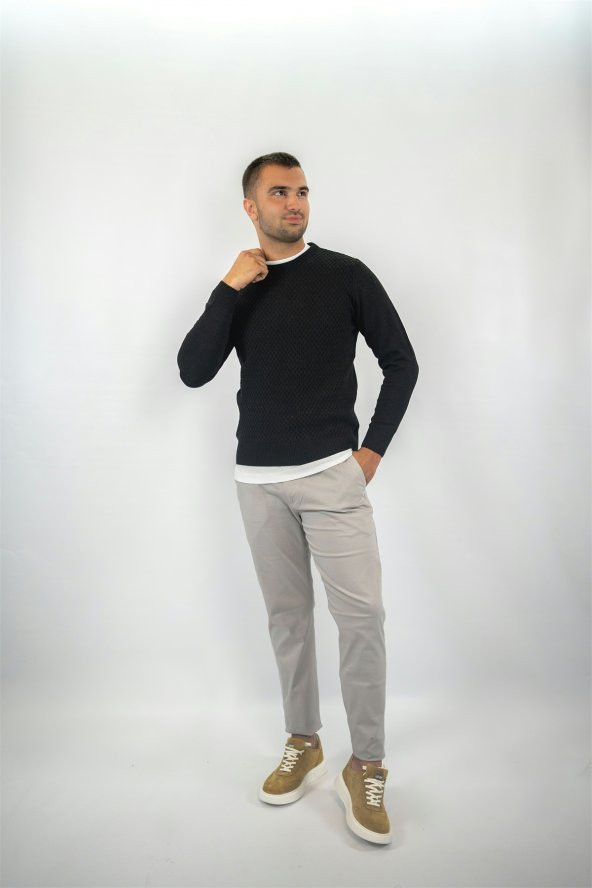 Interview O Yaka Triko Kazak - Resim 9