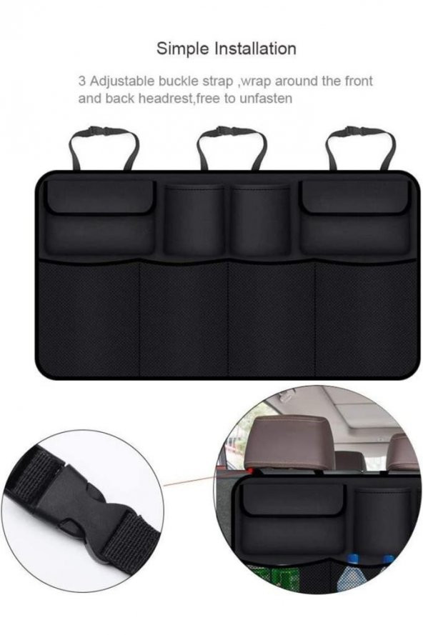 Highconcept Araç 8 Cepli Bagaj Çantası Koltuk Arkası Organizer Eşya Düzenleyici ürün görseli 1