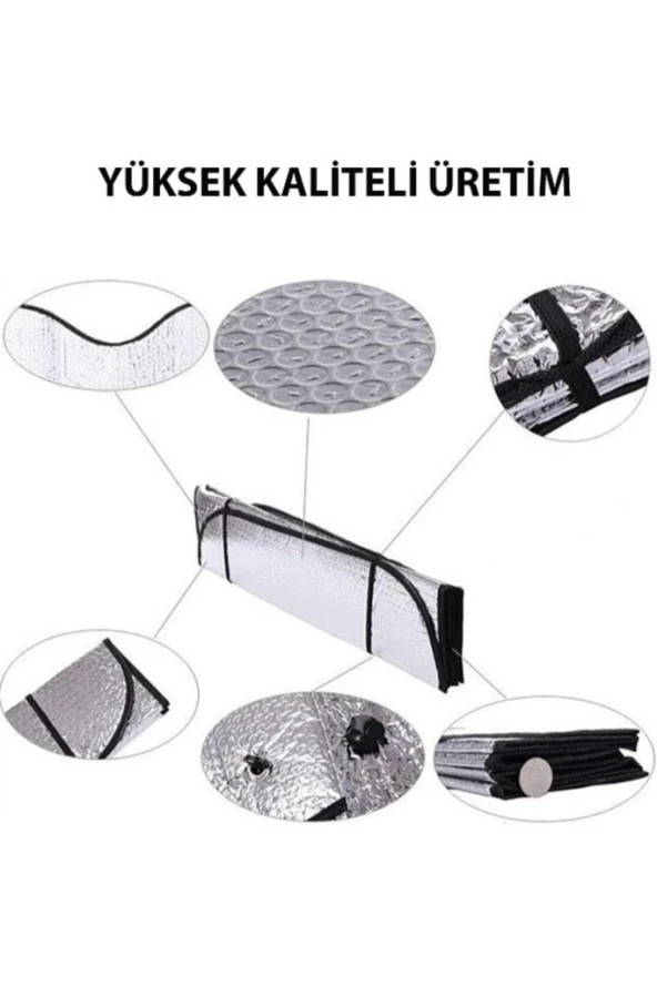 Araba Buz Kar Güneş Koruyucu Örtü Oto Araç Kar Buz Önleyici Ön Cam Koruyucu Güneşlik Uyumlu ürün görseli 1