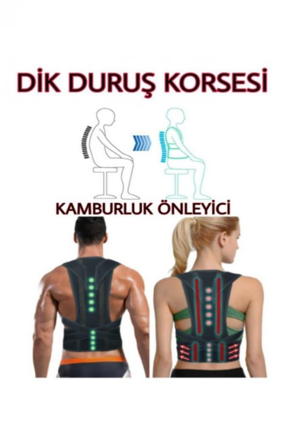 Ortopedik Kamburluk Önleyici Balenli Manyetik Unisex Dik Duruş Korsesi ürün görseli 1