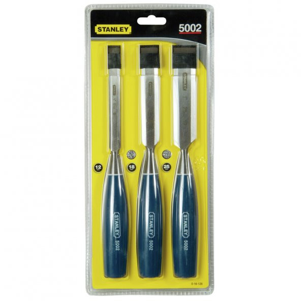 Stanley 0-16-128 İskarpela Seti 3 Parça Mavi 12-18-25 MM ürün görseli 1
