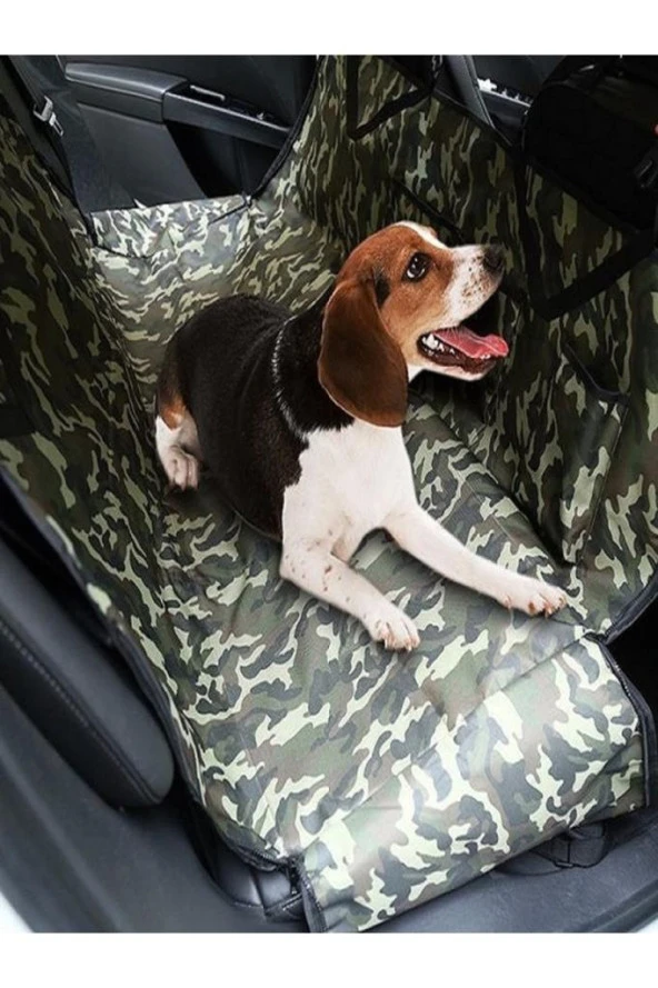 Araç Içi Arka Koltuk Köpek Örtüsü Havuzlu Su Geçirmez Kamuflaj 150x135x50 Kamuflaj Desenli ürün görseli 1