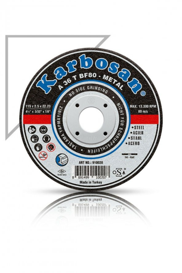 Karbosan 230x3.0 Metal Kesici "25 Adet" ürün görseli 1