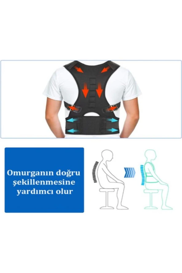 Manyetik Dik Duruş Korsesi Kamburluk Önleyici Korse Yeni Tasarım Kifoz Skolyoz Unisex Ortopedik ürün görseli 1
