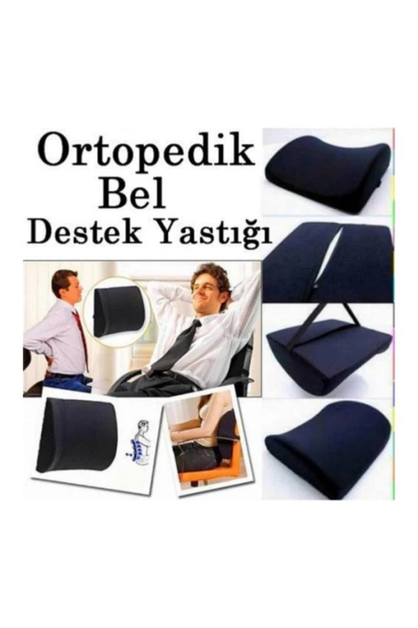 Visco Ortopedik Bel Ve Sırt Minderi Siyah - Resim 4
