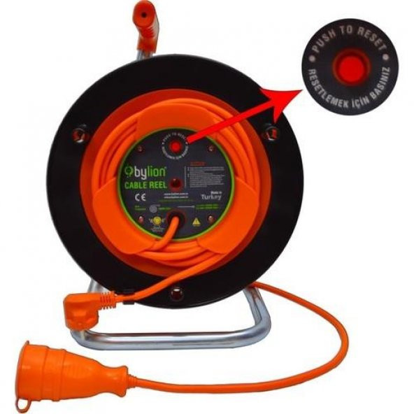 Bylion Seyyar Makaralı Uzatma Bahçe Tipi 3X1.5mm 35Mt ürün görseli 1