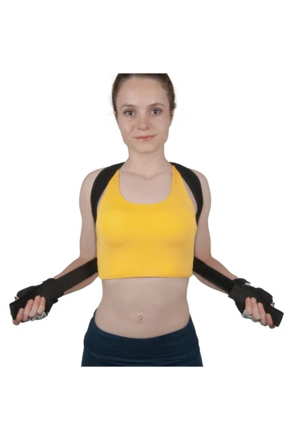 Kamburluk Önleyici Yeni Model Balenli Spor Dik Duruş Korsesi Bel Omuz Sırt Kemeri Aparat ürün görseli 1