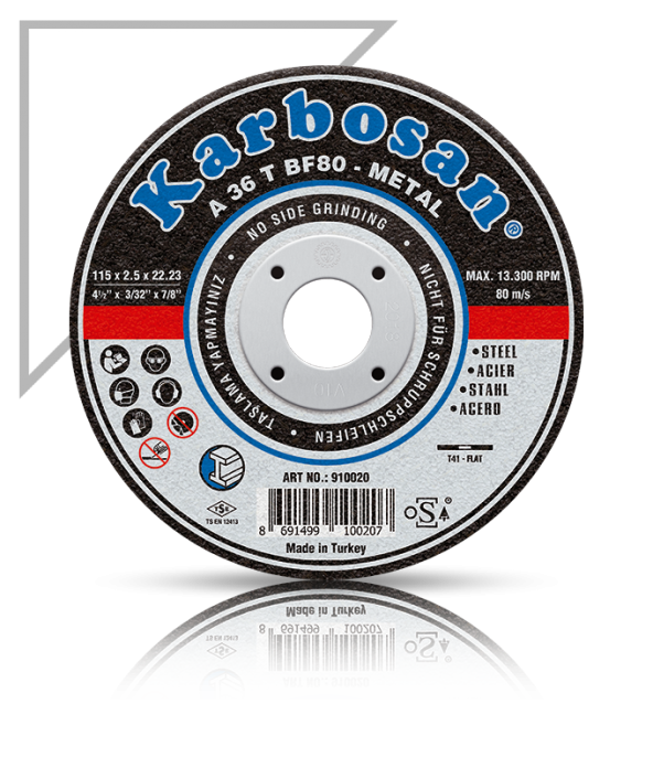Karbosan 115x3.0 Metal Kesici Taş "50 Adet" ürün görseli 1