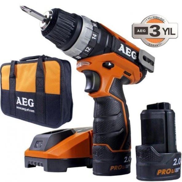 Aeg BS 12 C2 Li 12V 2.0 Ah Çift Akülü Matkap Vidalama ürün görseli 1