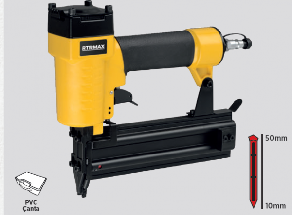 Rtrmax Rtm0135 Havalı Çivi Çakma Tabancası 10-50 MM Çantalı ürün görseli 1