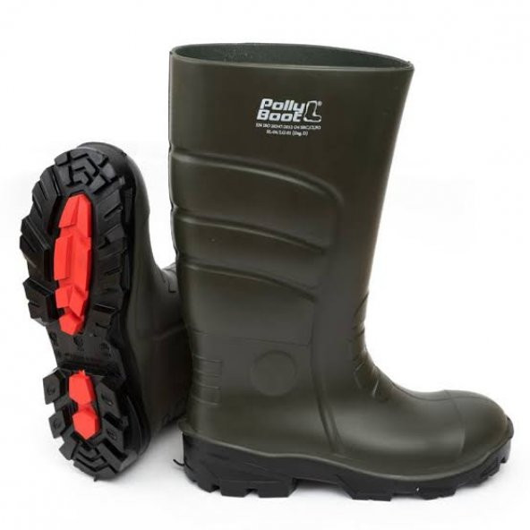 Pollyboot Galaxy Vega Pu Çizme Uzun Polly Boot "Çelik Burunsuz" ürün görseli 1