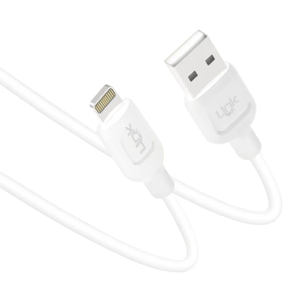 Linktech K449 USB-A  to Lightning Şarj Kablosu 1mt 2.4A Beyaz ürün görseli 1