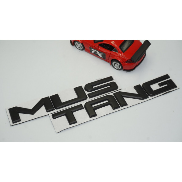 DK Mustang Bagaj 3M Siyah Metal Yazı Logo Amblem ürün görseli 1
