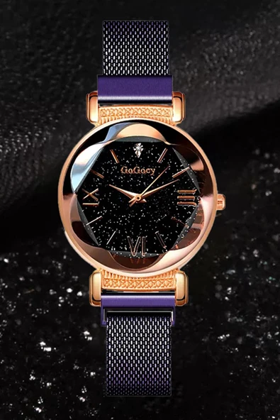 Kadın Kol Saati Rose Gold Mor Renk ürün görseli 1