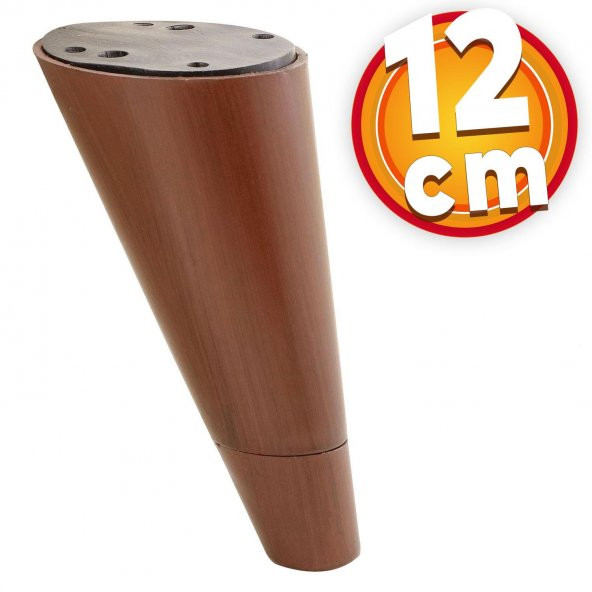 Lüks Mobilya Kanepe Sehpa TV Ünitesi Koltuk Ayağı 12 cm Kahverengi Oval Baza Ayak ürün görseli 1
